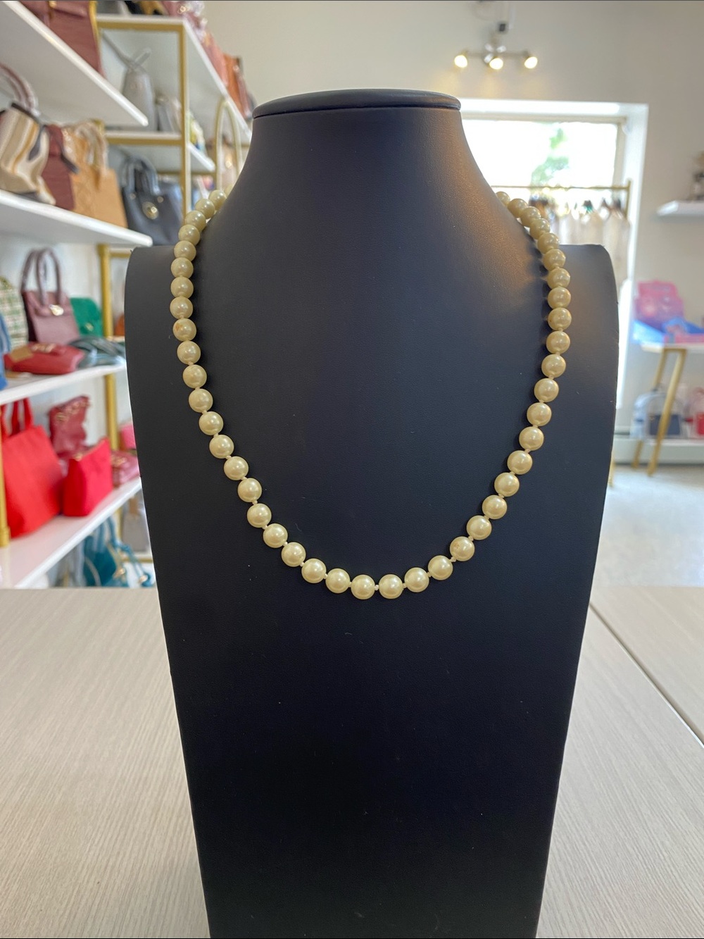 Classic Faux Pearl Bead Necklace - Women Jewelry